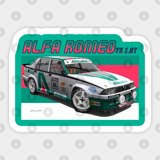 Alfa Romeo 75 Sticker by PjesusArt